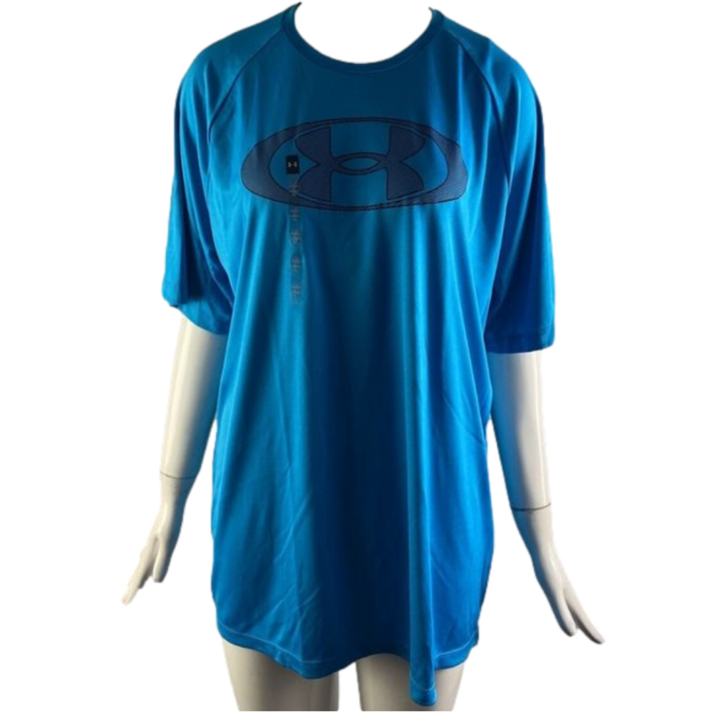 NWT! Under Armour Mens Velocity 2.0 Graphic Tee Blue Size Large